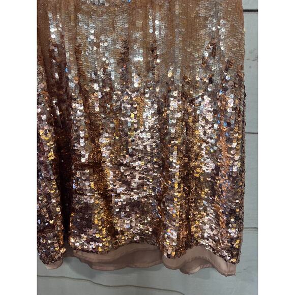 Parker Dress Women Small Sugar Ombre Sequin Scoop Neck Mini Tank Pull On Formal - Picture 5 of 7